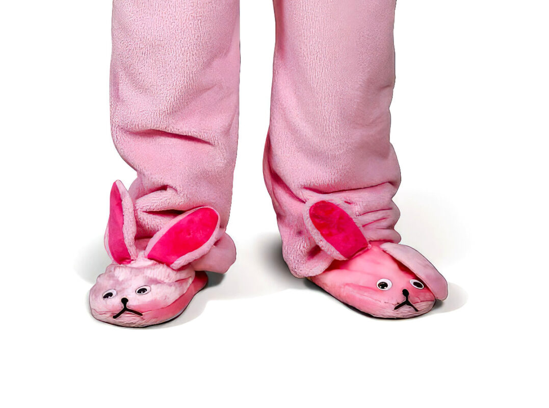 Pink Bunny Pajamas Slippers